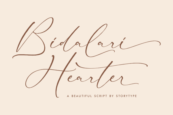 Bidalari Hearter: A Luxe Script Font for Digital Branding
