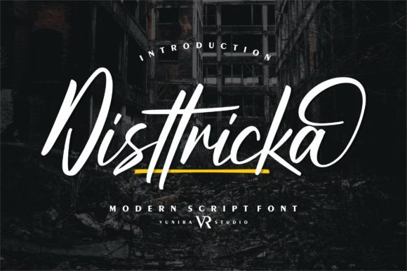Disttricka: A Modern Handwritten Script Font for Digital Branding