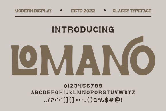Lomano Serif Font for Handmade Brands & Printables