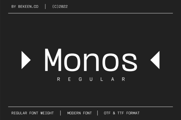 Monos: A Futuristic Monospaced Font for Modern Web Design