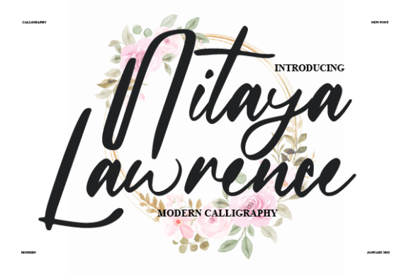 Nitaya Lawrence: A Modern Handwritten Font for Digital Branding