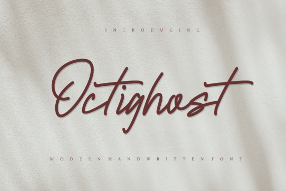 Octighost: A Modern Handwritten Typeface for Digital Branding