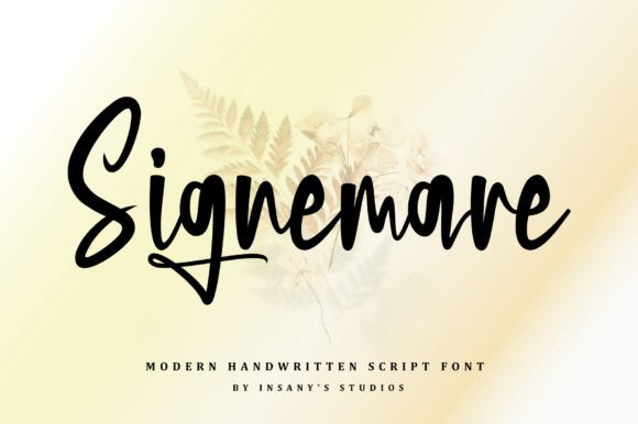 Signemare: A Modern Handwritten Font for Editorial Elegance