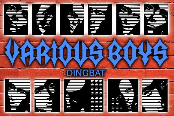 Various Boys Dingbat Font for Business Branding